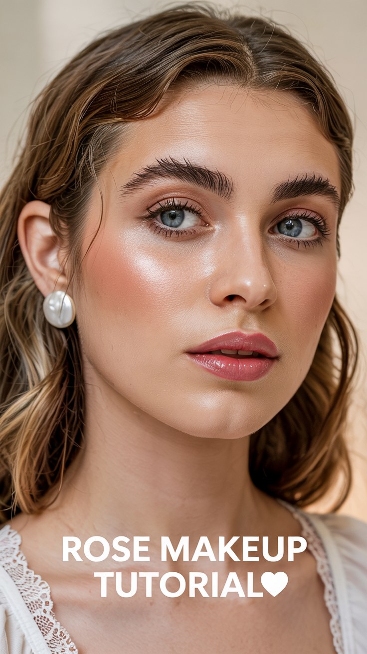 Rose Makeup Tutorial: Soft Pink Eyeshadow & Blush Makeup Look