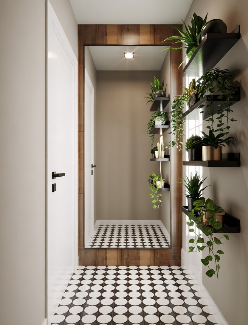 Small Bathroom Plant Shelves: Modern Green Wall Decor Ideas
