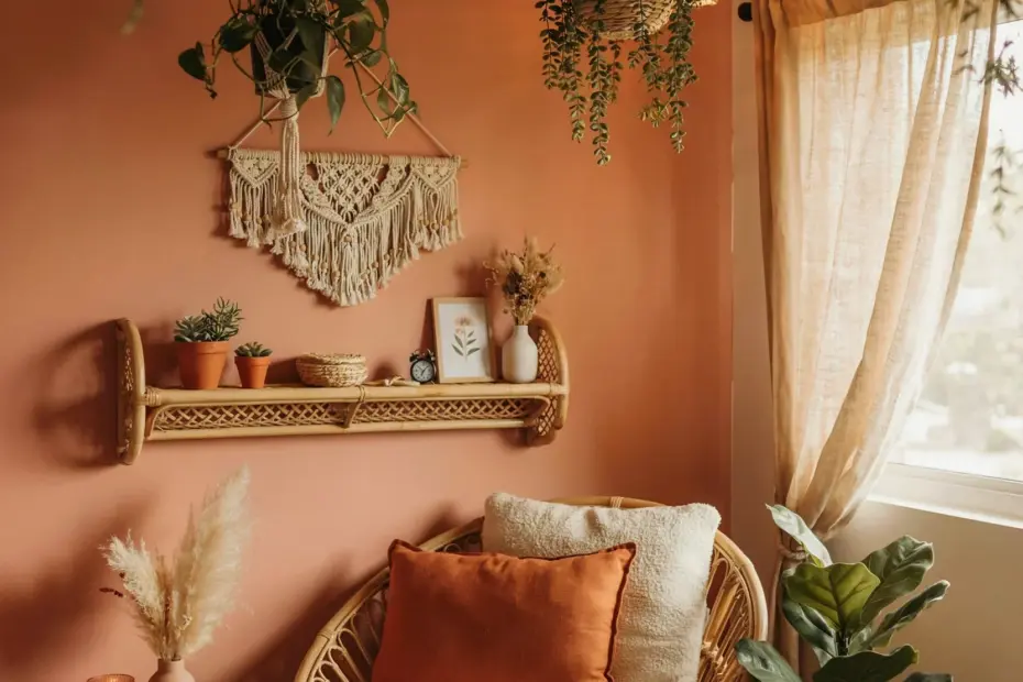 Rustic Wooden Wall Shelf: A Simple Bedroom Decor Idea That Adds Warmth and Character