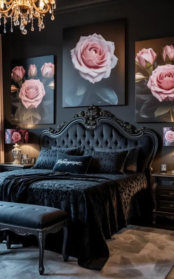 Gothic Bedroom Decor Ideas | Cozy Moody Bedroom for Deep Sleep | Black Victorian Style