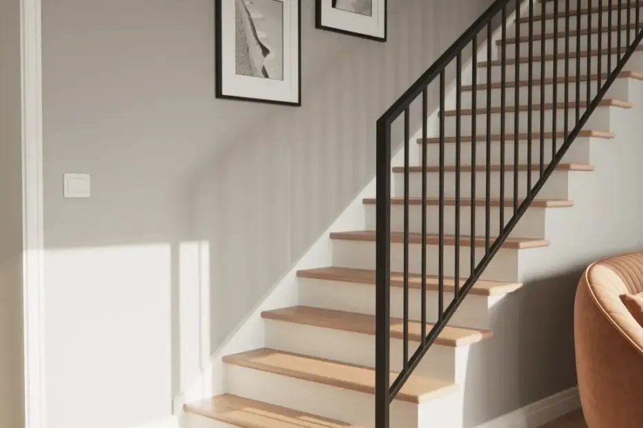 How to Style a Staircase Wall: Black and White Photo Gallery Trick